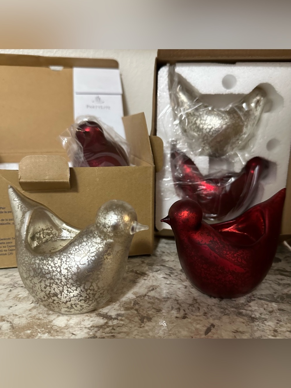 PartyLite Dove Tealight Holders (5) Retired 2012